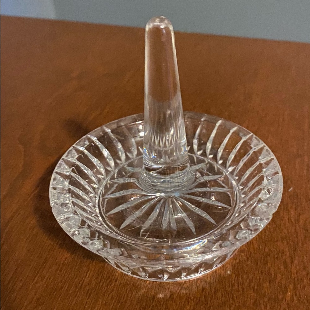 Vintage Clear Glass Ring Holder